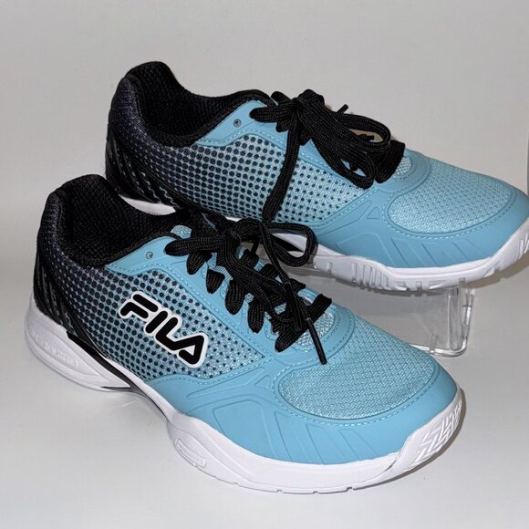 Fila Shoes - Fila Volley Zone Pickleball Shoes – Blue/Black, Size 8